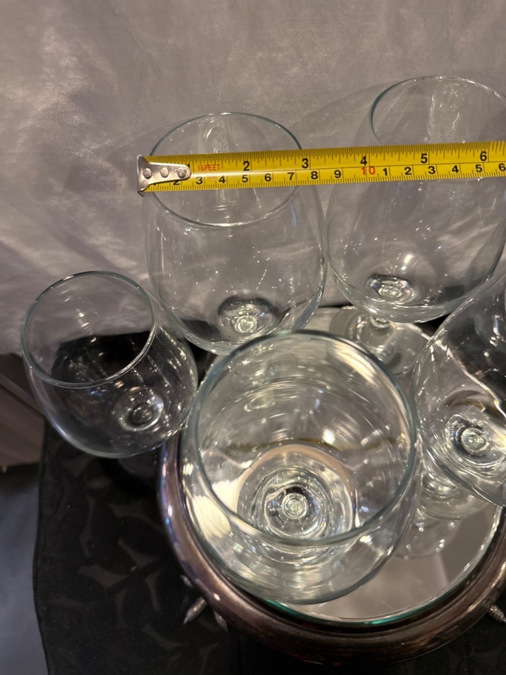 Vintage set of 6 jumbo Brandy sniffer set - Picture 3 of 3